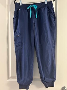 FIGS Zamora Jogger Scrub Pants Medium Petite Navy Blue Women’s